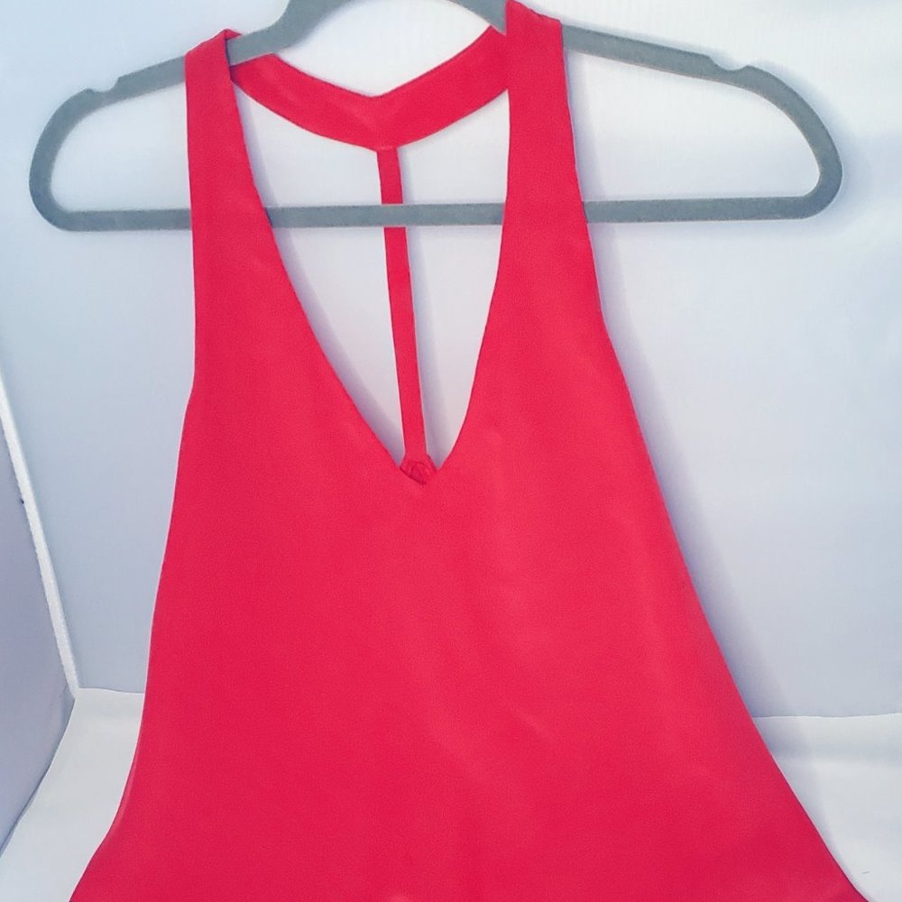 Rory Beca Red 100% Silk Blouse